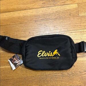 PELVIS Black and Gold Belt Bag